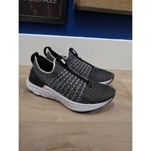 Nike React Phantom Run Flyknit 2 Slip-On Running Shoes Black White Women’s 8